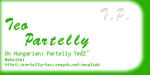 teo partelly business card